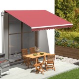 VidaXL P&acirc;nză de rezervă pentru copertină, roșu vișiniu, 4x3,5 m