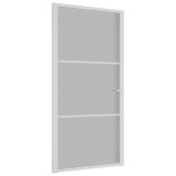 Cumpara ieftin Usa de interior, 102,5x201,5 cm, alb, sticla mata si aluminiu