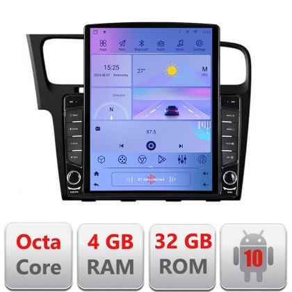 Navigatie VW Golf 7 H-491 ecran tip TESLA 9.7&quot; cu Android Radio Bluetooth Internet GPS WIFI 4+32GB DSP 4G Octa Core CarStore Technology