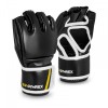 Manusi MMA Gymrex GR-GGR L/XL Negre, Fara Degete, Piele Ecologica, Protectie Spuma 15mm, Curea Velcro, Antrenament Box, Arte Martiale