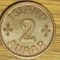 Islanda - moneda de colectie rara - 2 aurar 1942 - fara semnatura si mintmark !!