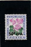 Reunion 1965-Timbru porto,MNH,Mi.P53, Flora, Nestampilat
