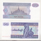 Bnk bn Myanmar 10 kyats 1994 necirculata