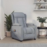 VidaXL Fotoliu de masaj, gri deschis, material textil