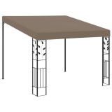 VidaXL Pavilion montat pe perete, gri taupe, 3x3x2,5 m