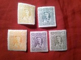 Serie mica Muntenegru 1907 - Rege Nikola , 5 valori sarniera
