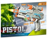 Pistol Jucarie Copii cu Lumini si Sunete, Multicolor, Transparent - Efecte Realiste, +3 Ani