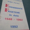 AUREL PAUNCU-EVENIMENTE FAGETENE IN DATE 1548-1992