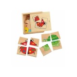 Mini Puzzle In Cutie De Lemn