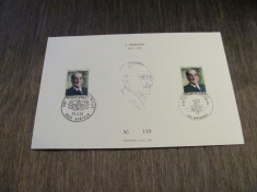 2 Timbre Obliterate , Ștampile Speciale Kortrijk &amp; Gentbrugge ,Colecție Centenar Belgia 1972