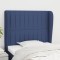 Gossi tablie de pat cu aripioare, albastru, 93x23x118/128 cm, textil