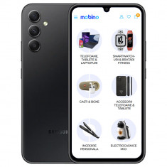 Resigilat - Telefon mobil Samsung Galaxy A34 Enterprise Edition, 5G, 128GB, 6GB RAM, Dual-SIM, Negru
