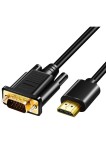 Cablu HDMI la VGA mascul la mascul, Full HD 1080P, convertor SVGA cu conector placat cu aur