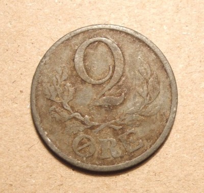 DANEMARCA 2 ORE 1945 foto