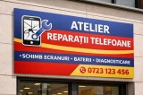 Panou reclamă Atelier Reparații Telefoane din PVC Forex 5mm