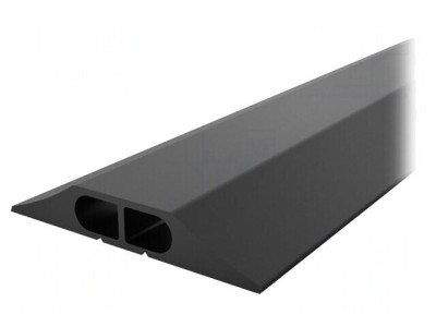Protecție cabluri PVC 83mm x 3m neagră foto