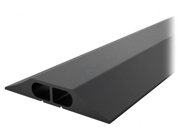 Protecție cabluri PVC 83mm x 3m neagră