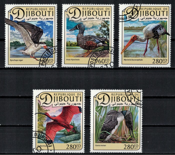 DJIBOUTI 2017 - Pasari de apa / serie completa