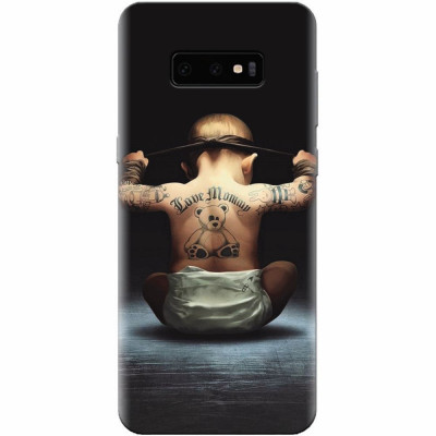 Husa silicon pentru Samsung Galaxy S10 Lite, Body Builder Cute Baby Tattoo foto