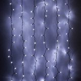 Instalatii LED Perdea Turturi 10x1m alb rece cald albastru multi Fir Negru Flash