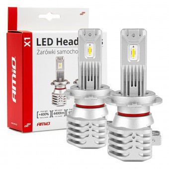 Kit becuri cu led H7 X1 Series AMiO foto