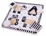 Puzzle alb-negru - animale si forme PlayLearn Toys, BigJigs Toys