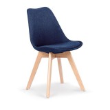 Scaun de living si bucatarie din lemn masiv, HM K303, tapiterie stofa, 83x48x47 cm, 120 Kg, Albastru