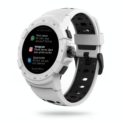 Ceas Bluetooth Smartwatch MyKronoz ZeSport2, Alb-Negru KRZESPORT2 foto