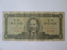 Rara! Cuba 1 Peso 1961 semnatura Che Guevara,bancnota din imagini foto