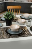 Keramika Set de vesela - Safir Grey - 24 bucăți - 6 persoane - Stoneware