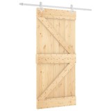 Cumpara ieftin Usa glisanta cu set de feronerie 95x210 cm, lemn masiv de pin