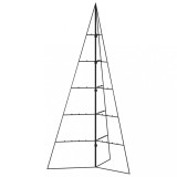 Cumpara ieftin Brad de Craciun din metal pentru decor, negru, 100 cm