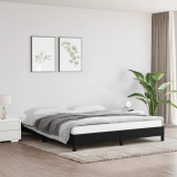 Cadru de pat, negru, 180 x 200 cm, material textil GartenMobel Dekor, vidaXL
