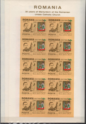 Romania Exil 1968 Emisiunea a L-a CRACIUN 1968 set 3 minicoli nedantelat foto