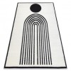 Modern covor MODE 8597 geometric crem / negru, 240x330 cm