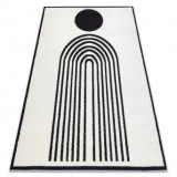 Modern covor MODE 8597 geometric crem / negru, 120x170 cm