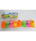 Set 4 Jucării din Cauciuc pentru Bebeluși Kaili, Jucării de Baie, 8-10 cm