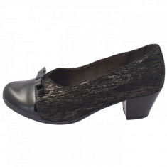 Pantofi dama, din piele naturala, Alpina, 87213-01-23, negru