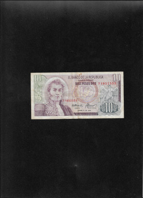 Columbia 10 pesos oro 1975 seria71932355 foto