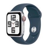 Apple Watch SE 2nd Gen 40mm LTE Silver, Storm Blue Band M L