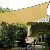 Copertina de soare dreptunghiulara, protectie, negru-bej, 4x3m Plasă Umbrar Protecție UV Acoperire Solară Adăpost Plante