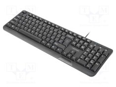Tastatură NATEC neagră USB A, 104 butoane, CZ și SK layout, slim, cu cablu 1,8m