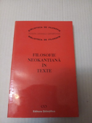 Filosofie neokantiana in texte foto