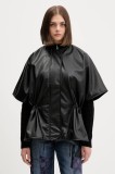 Desigual geacă REVIVAL RICHMOND culoarea negru, de tranziție, oversize, 25WAIP04