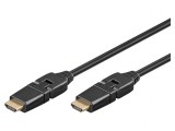 Cablu HDMI 1.4 cu Mufă Mobilă &plusmn;90&deg; 2m, Goobay