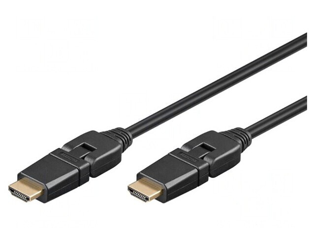Cablu HDMI 1.4 cu Mufă Mobilă &plusmn;90&deg; 2m