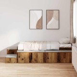 Cumpara ieftin Cadru de pat cu stocare lemn vechi 90x200 cm