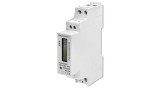 Contor electronic de energie monofazat Qoltec | Șină DIN | 230V | LCD | 1P | Subțire