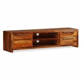 Comodă TV din lemn masiv de acacia, 120 x 30 x 30 cm