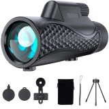 Monoclu Telescop 12x50 pentru Smartphone, Vedere de Zi si Nocturna, Waterproof